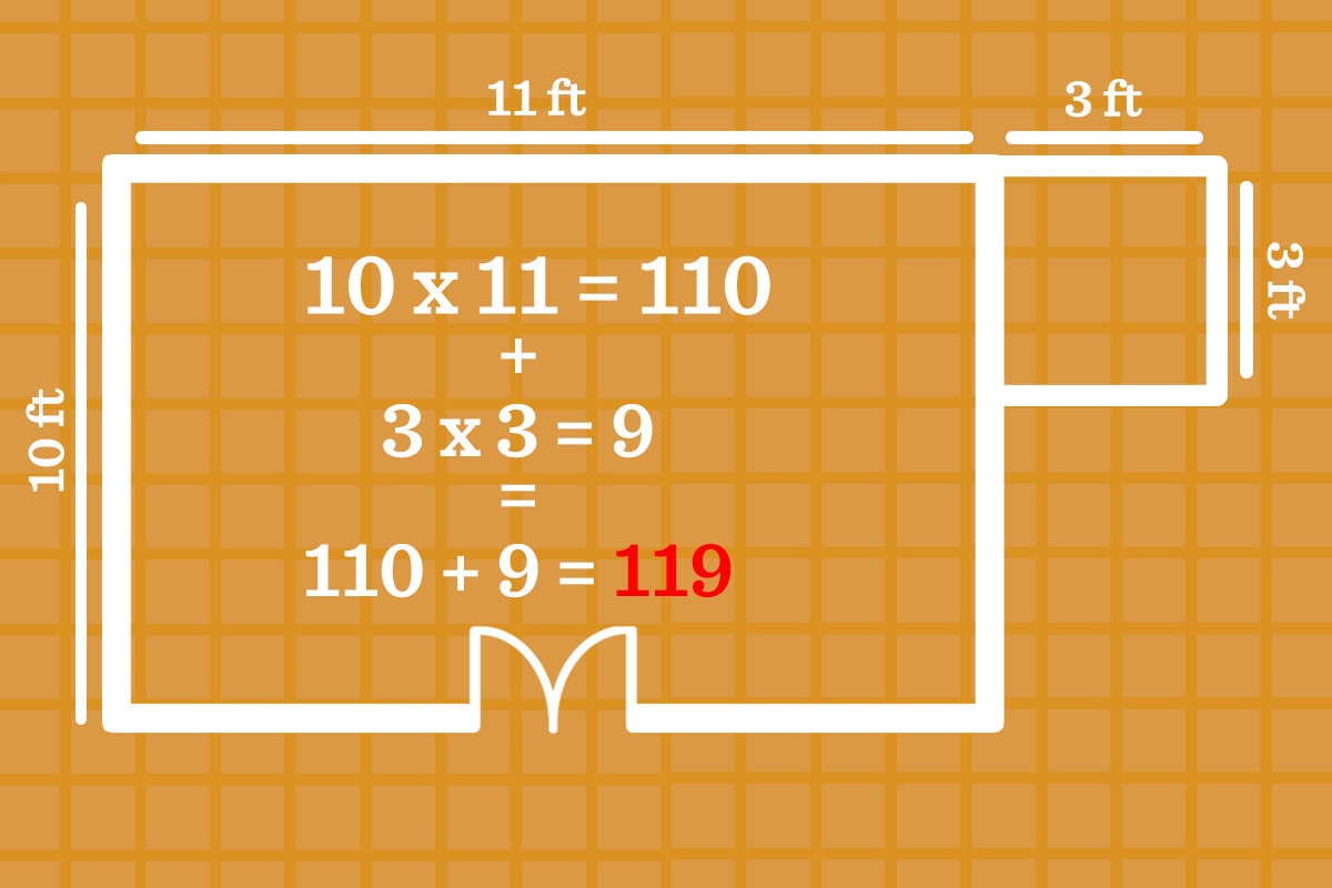 the final step for calculating square feet