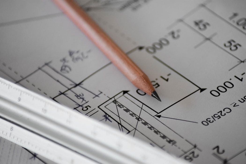 blueprints containing the square footage of a home