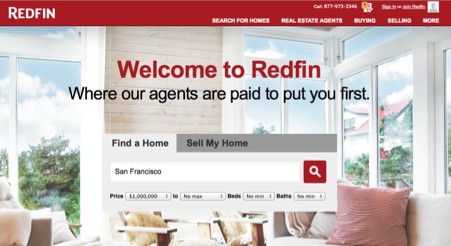 Redfin Homepage