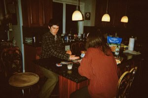 Couple playing board games
