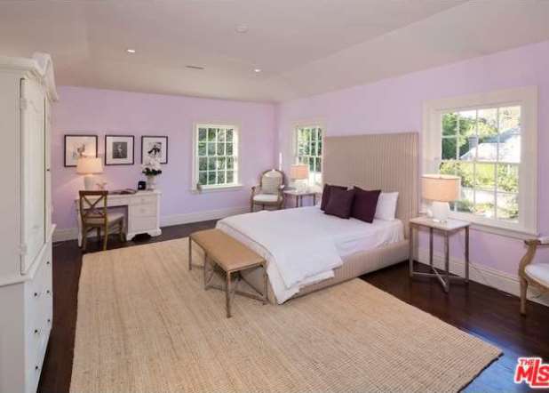 This bedroom is painted a similar shade of purple.