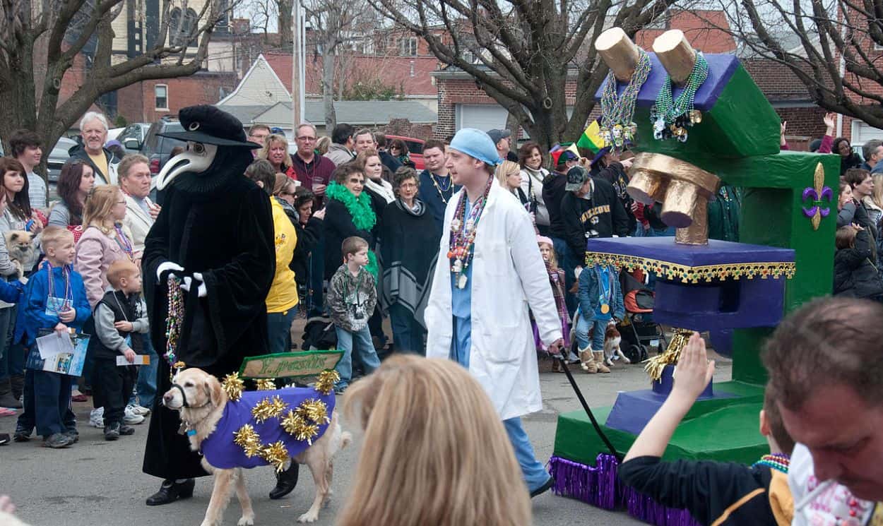 Pet parade at Mardi Gras celebration in St. Louis. Photo credit: Dave Herholz/Wikimedia Commons