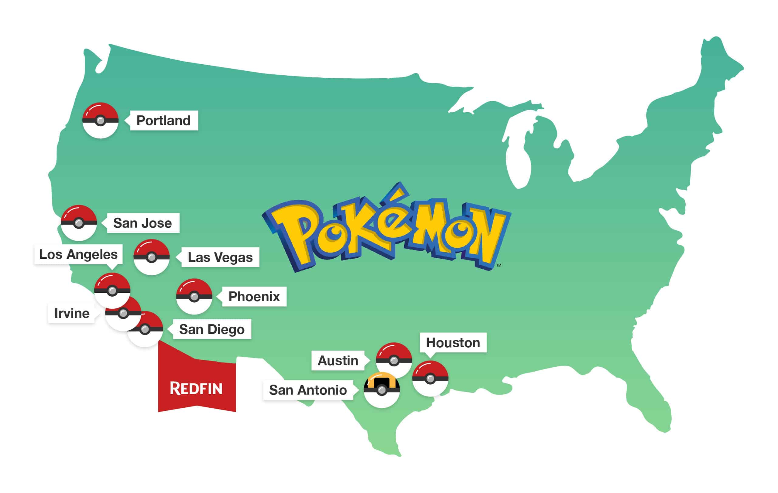 Cities with the most Pokemon Go fans 