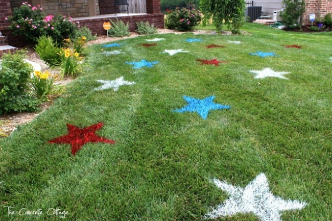 1_paint.4th of July Painted Lawn Stars