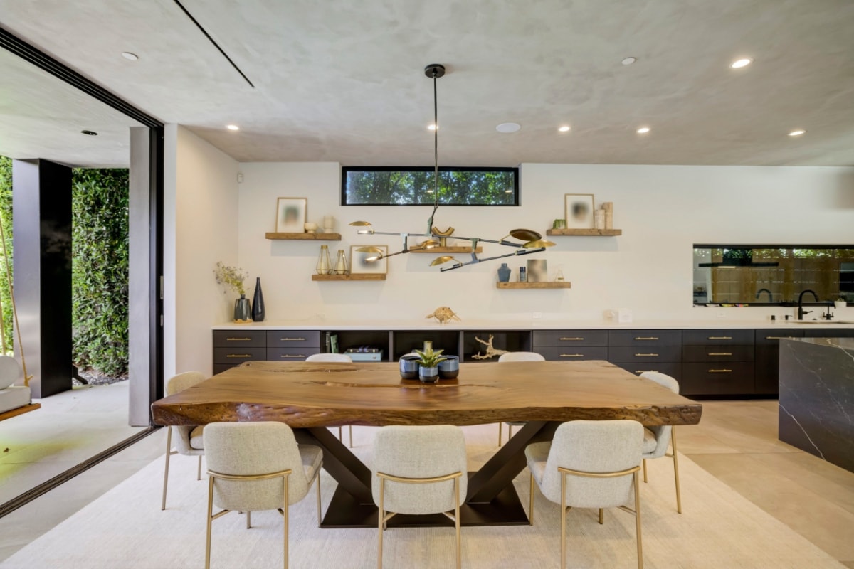 A modern dining area