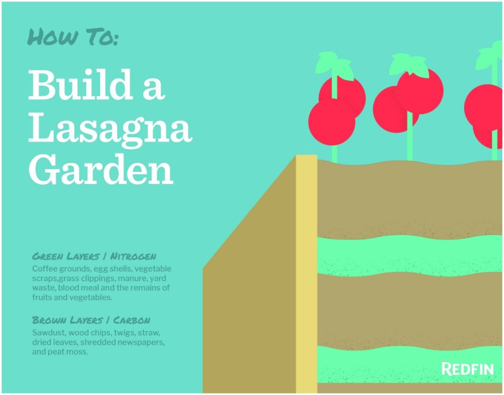 Graphic layout of a lasagna garden