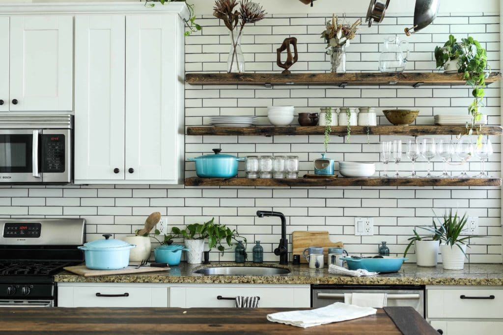 beautiful kitchen with greenery