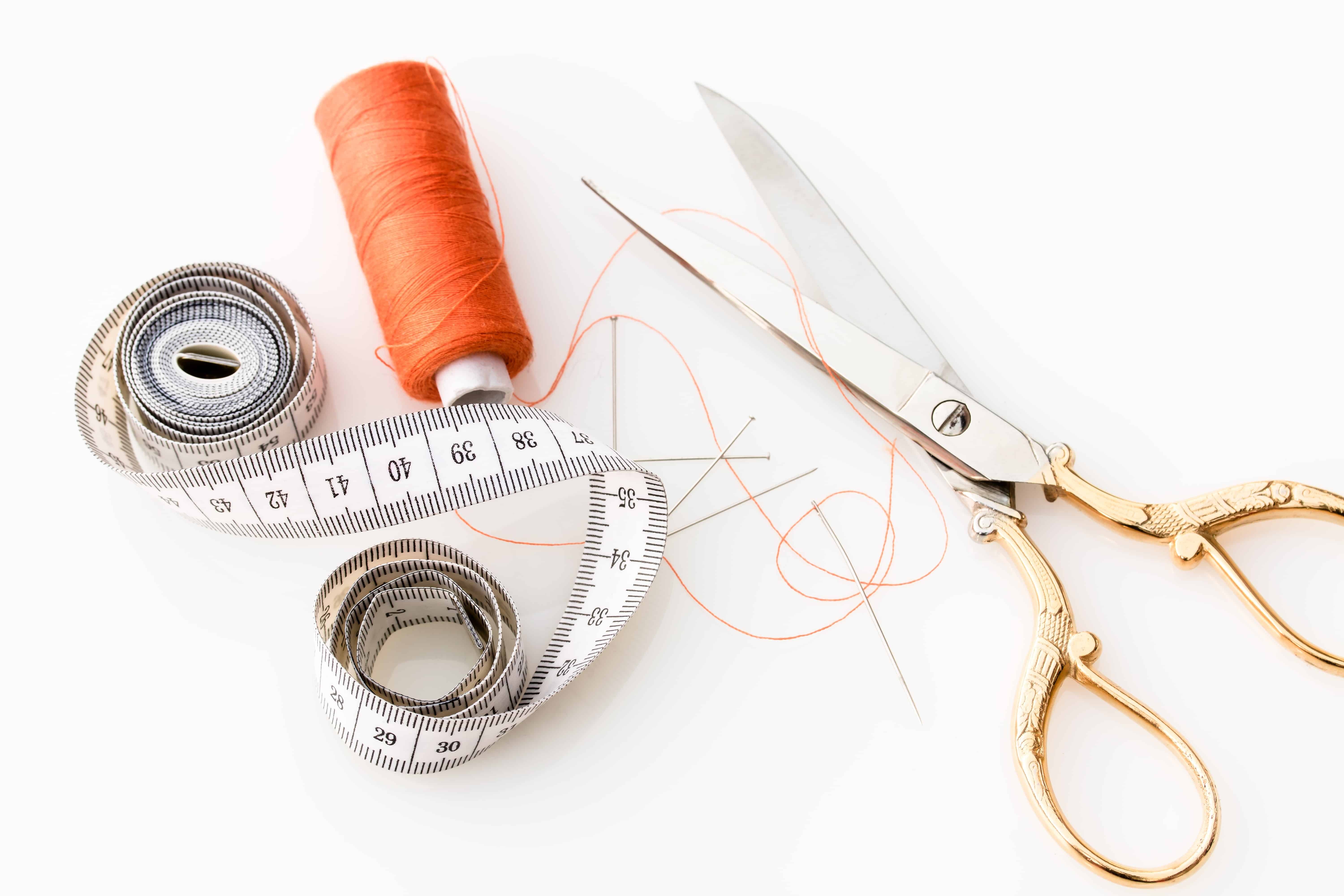 fabric scissors sewing tape