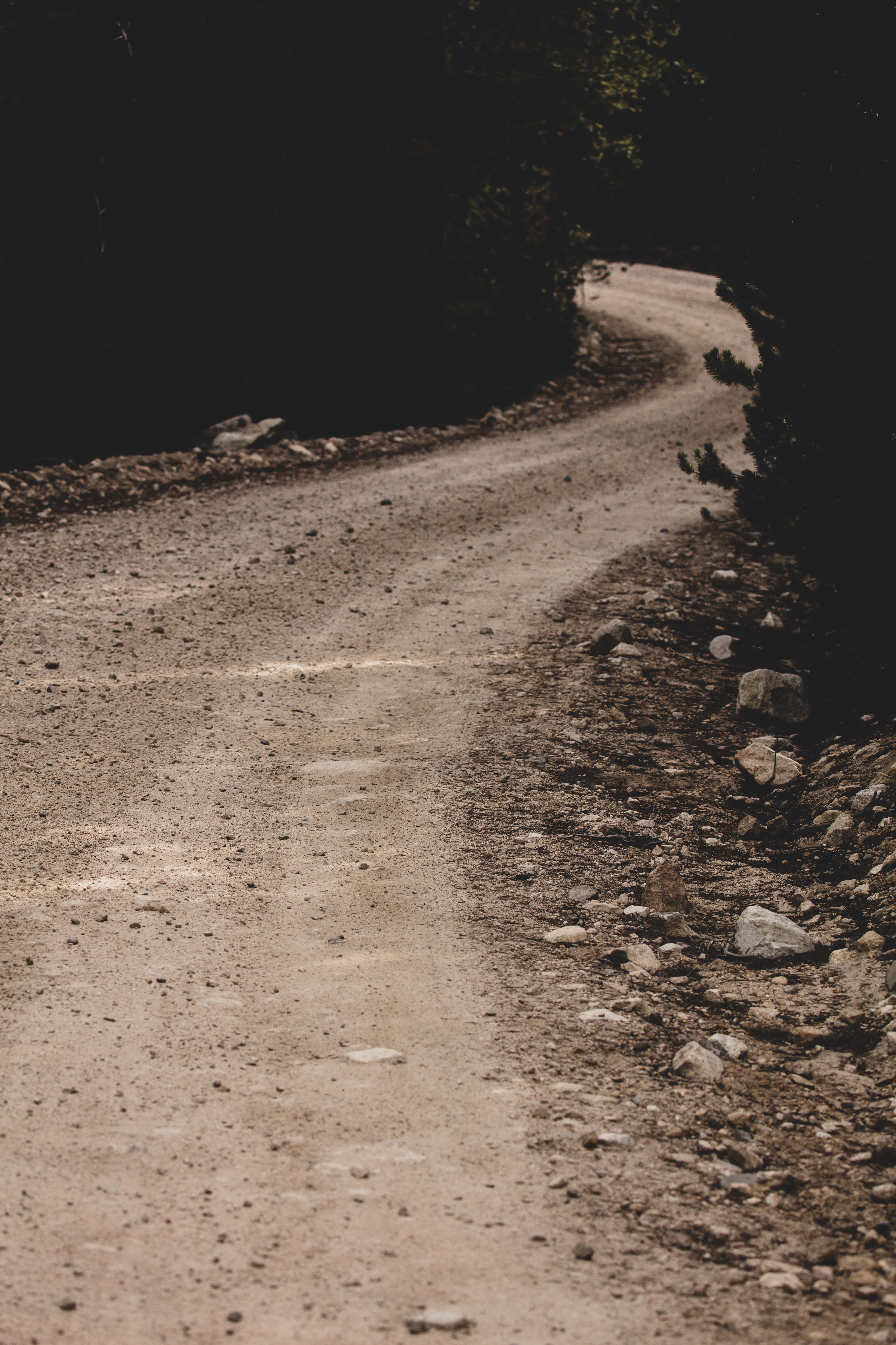 long gravel road