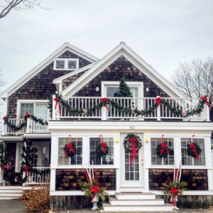 Be sure to decorate the exterior of your home if you're selling during the holidays