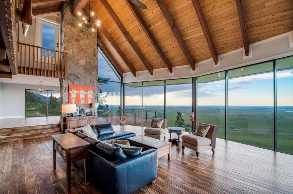 Crystal clear windows overlooking a valley will influence this home's resale value
