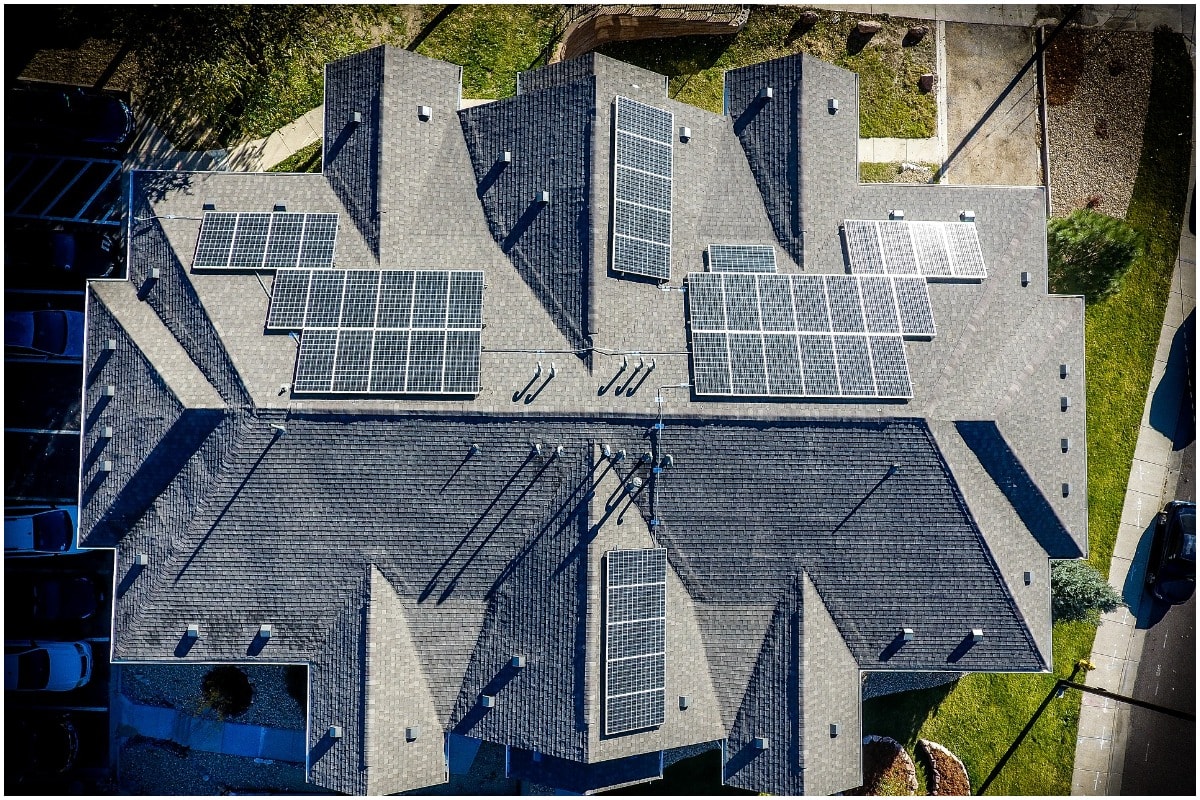 Solar Panels on Roof of Home