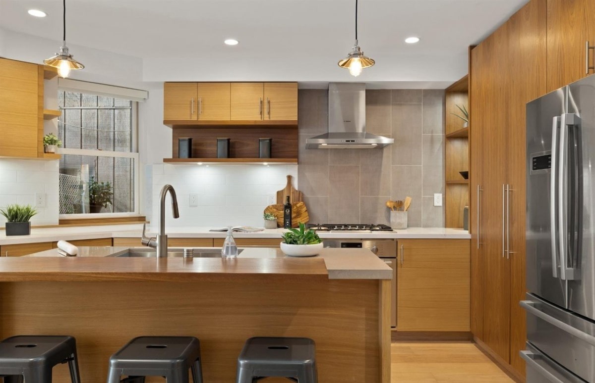 updated kitchen stainless steel