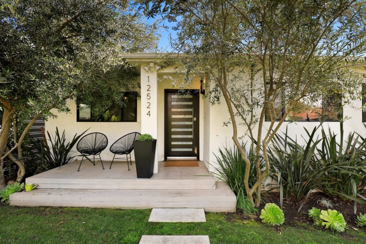 Thinking about downsizing your home? A single-story cream colored home like this one could suit you