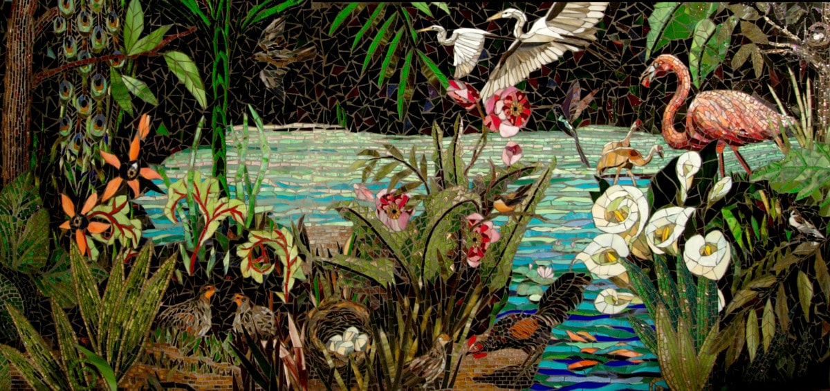 Showcase-Mosaics-colorful-flamingo