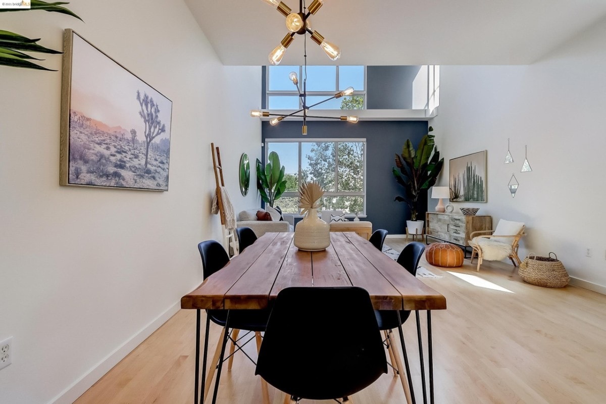 large nature photo dining room