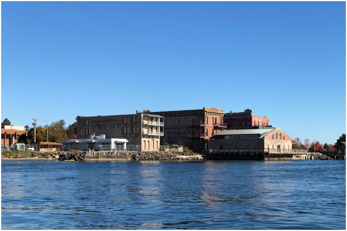 A building by the water