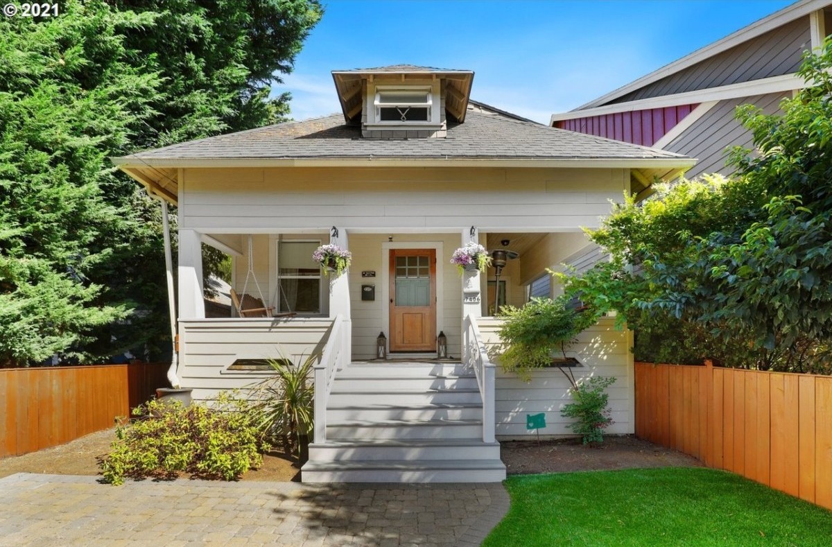 white bungalow home 