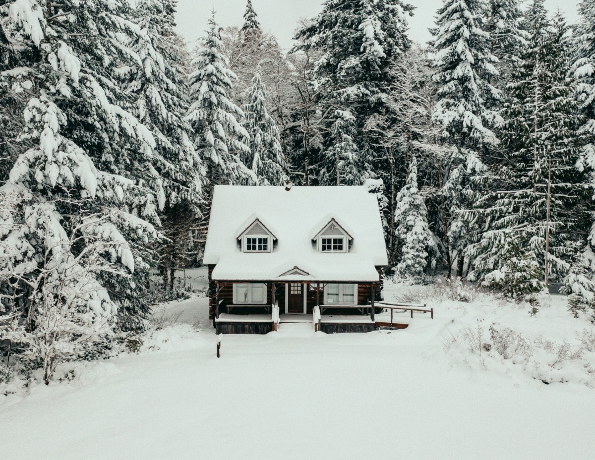 Snow covered house