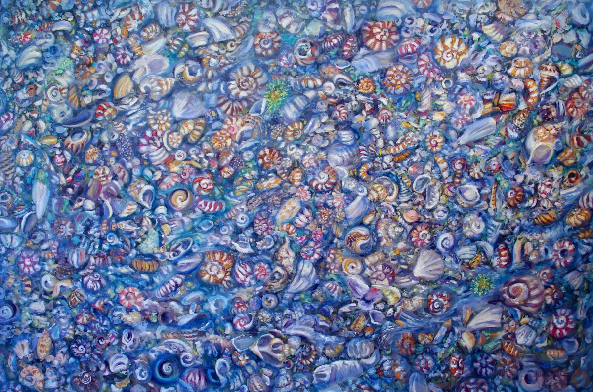 Tide Pool IV, 40” x 60” Original Oil On Canvas, Kristen Olson Stone 