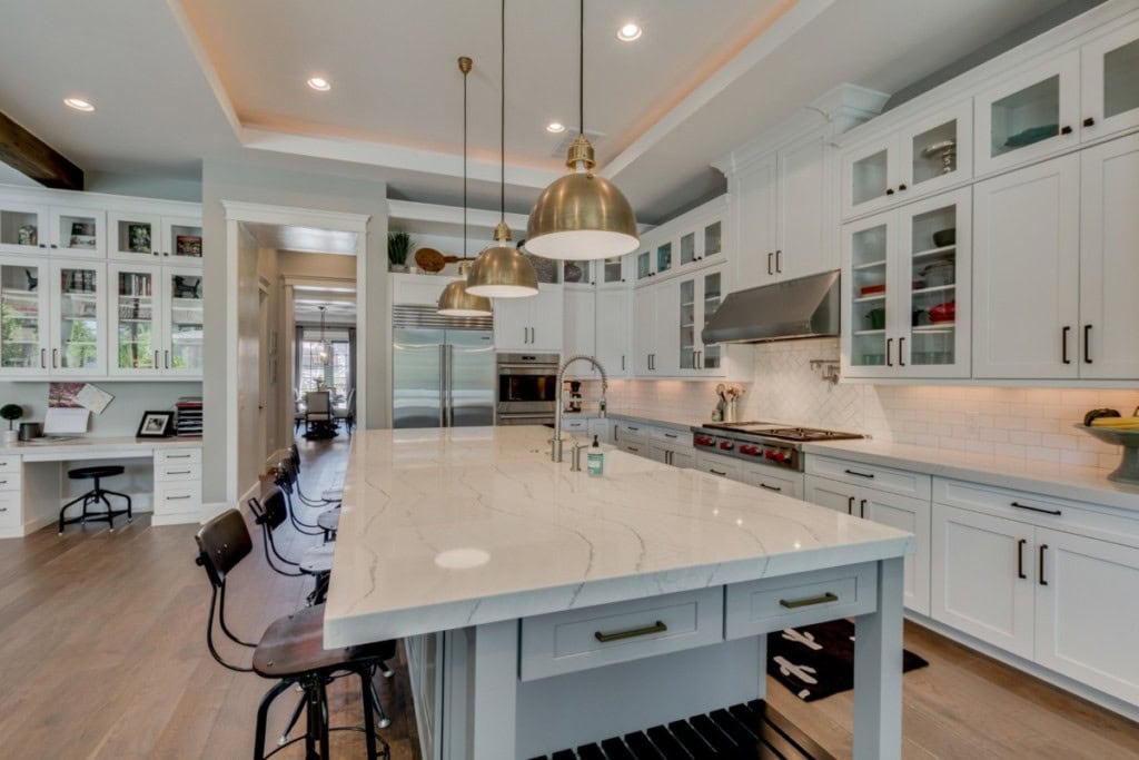New fixtures in a remodeled kitchen