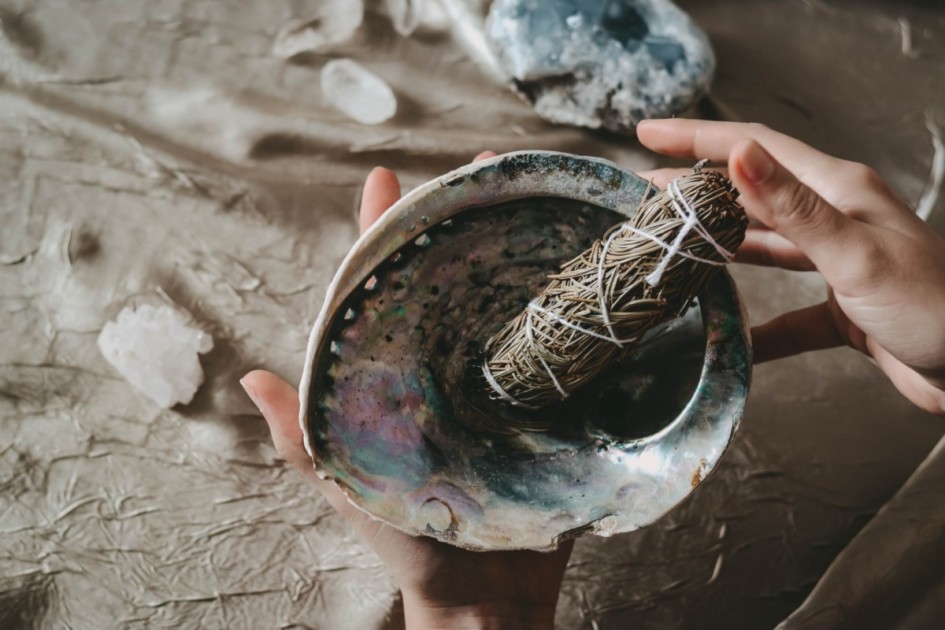 Space clearing involves smudging the home