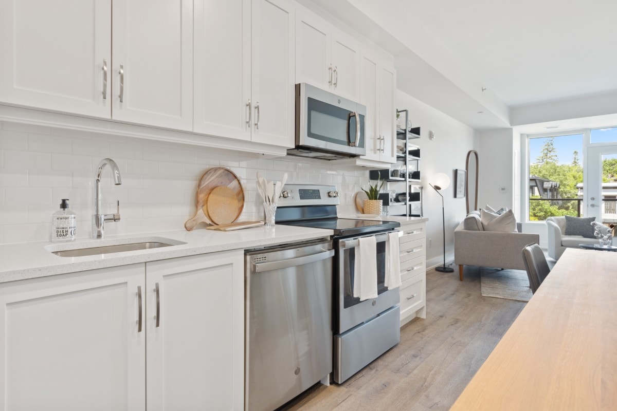 bright new kitchen for first time renter