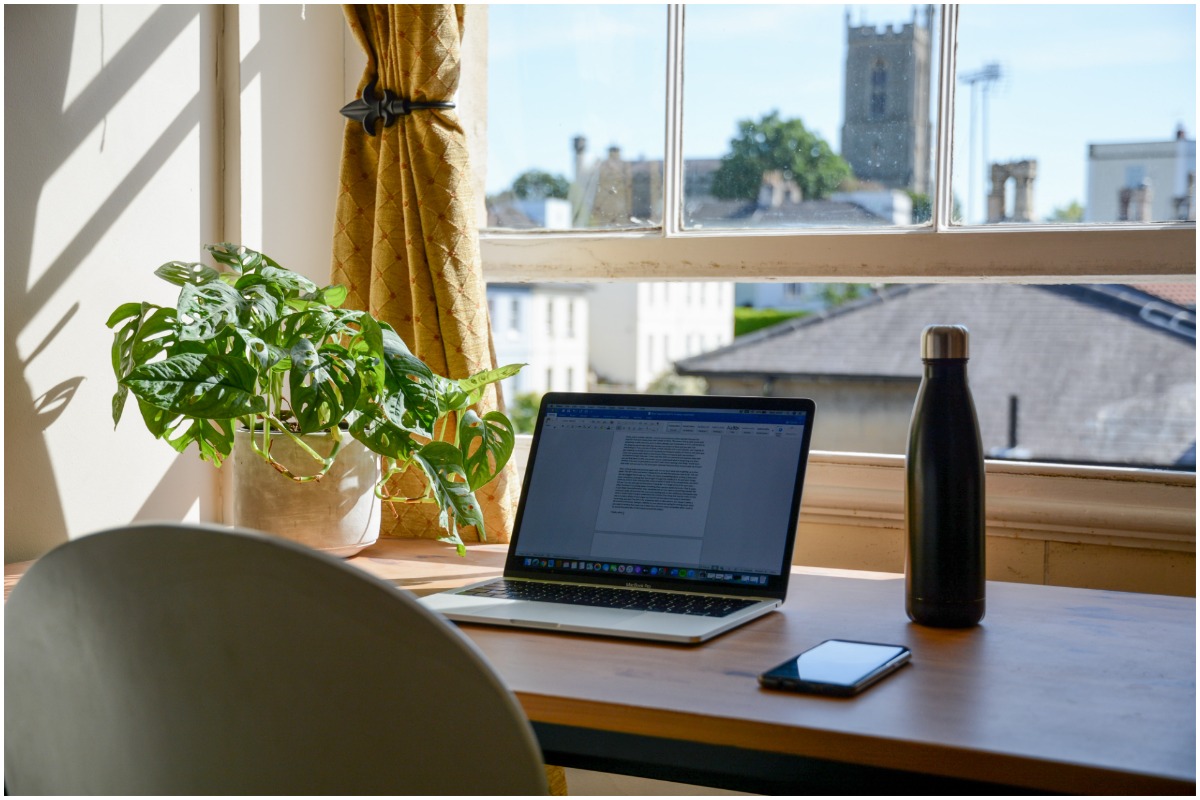 Workspace with plant
