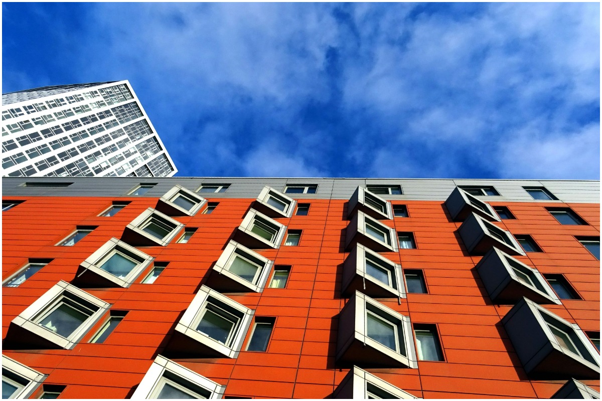 apartment building under blue sky