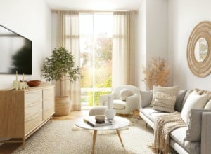 Neutral décor in an apartment