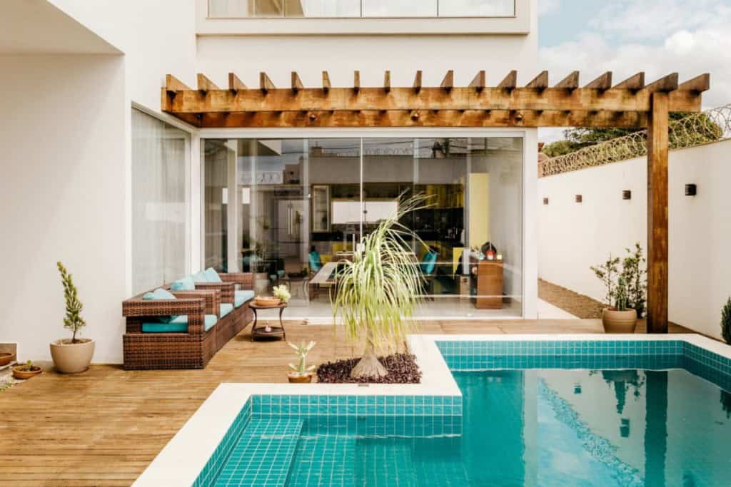 Plunge pool on a terrace