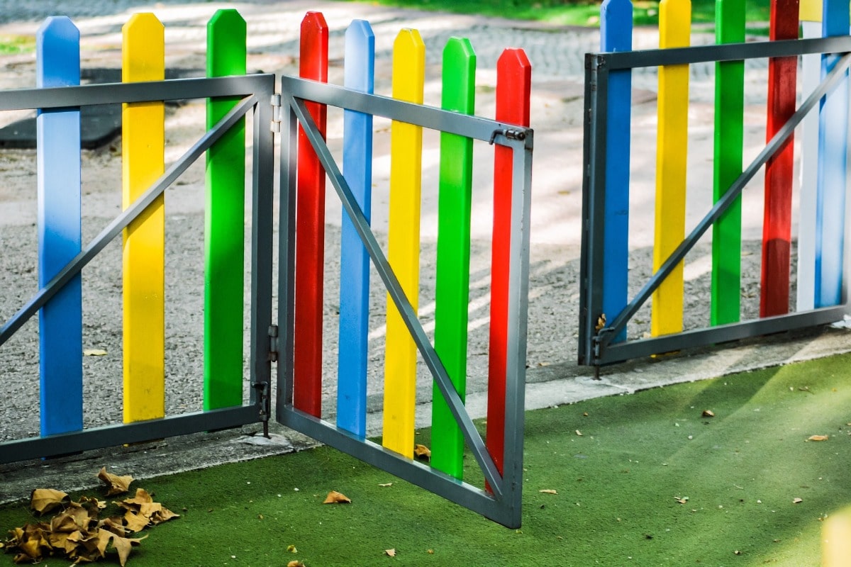 A colorful fence