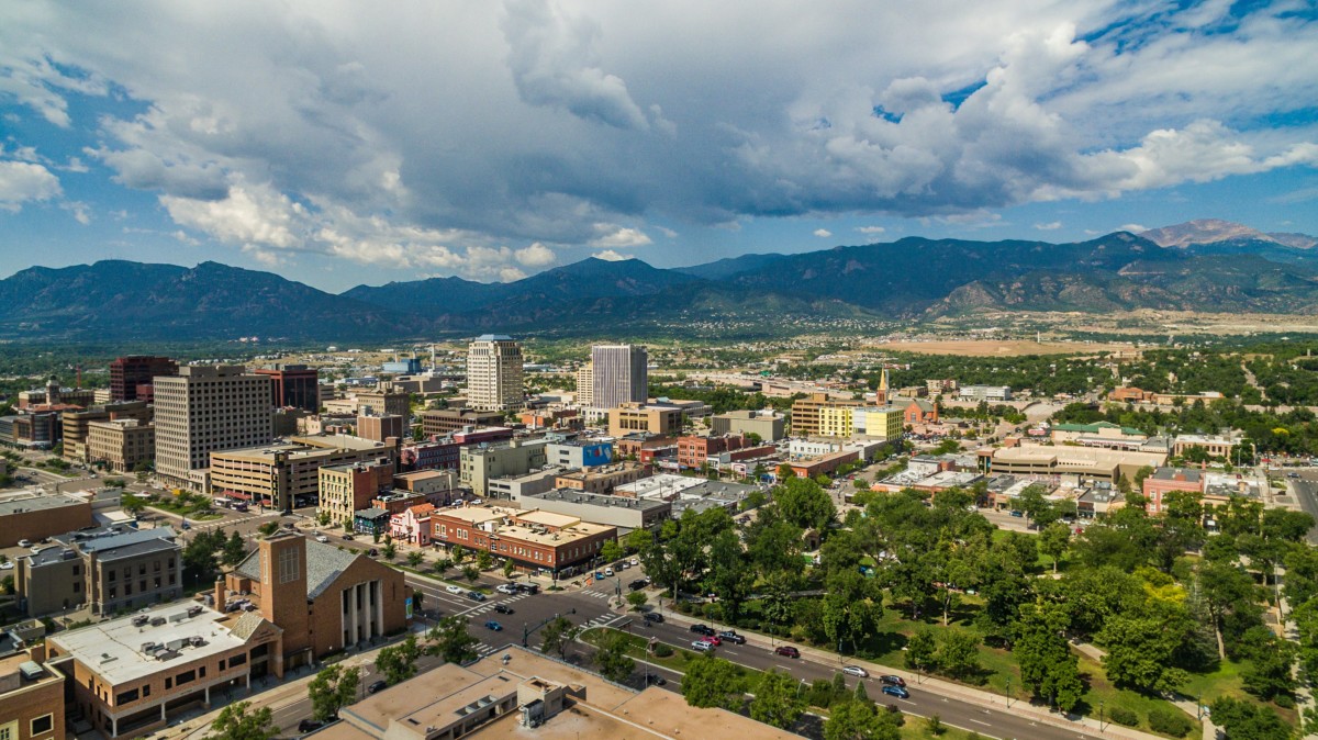 colorado springs skyline on sunny day