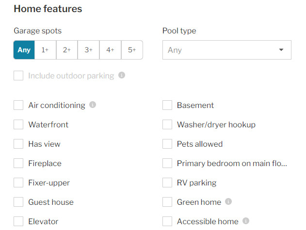 home features list