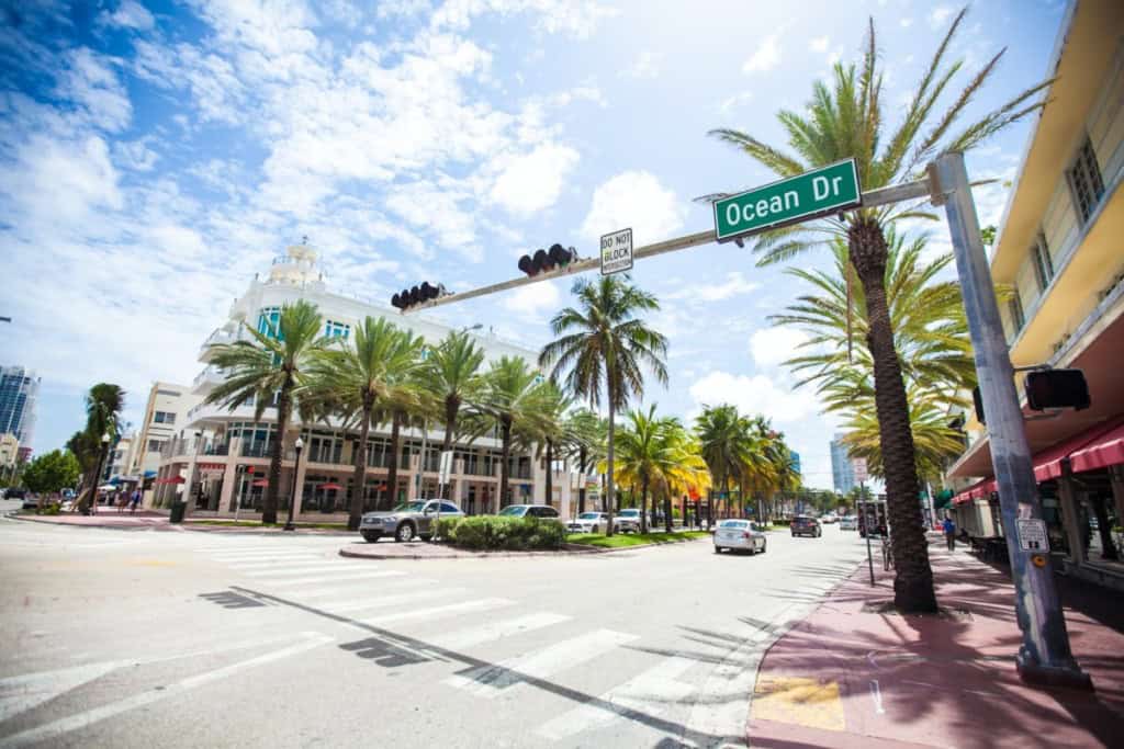 Ocean drive in Miami