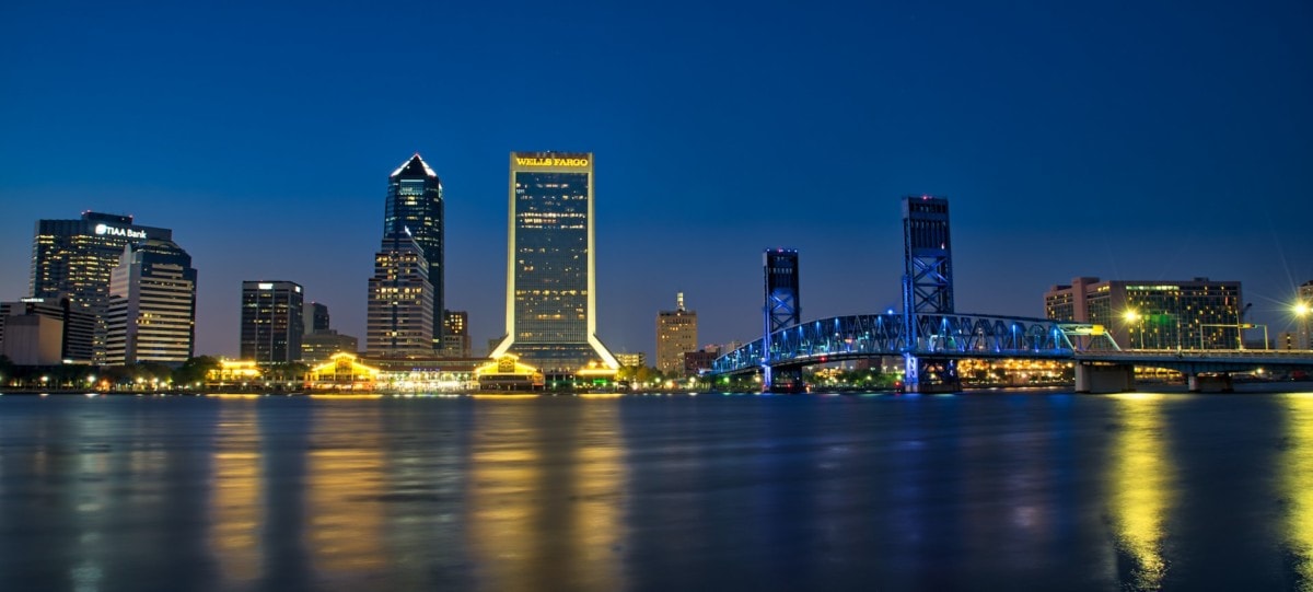 Jacksonville city at night