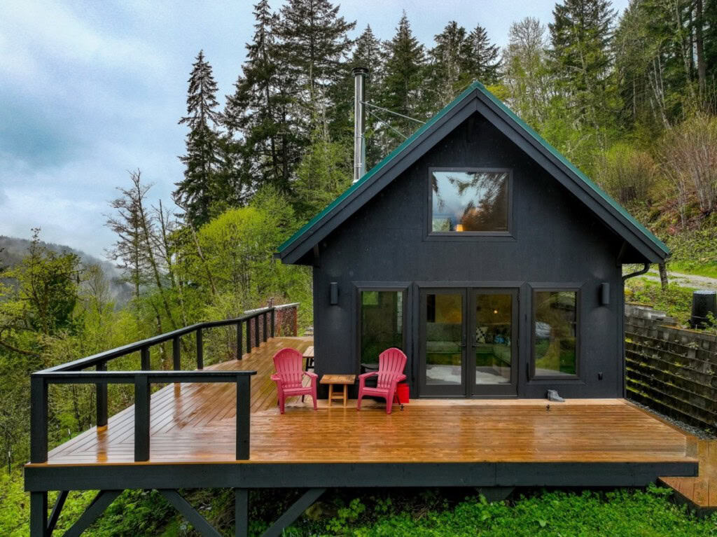 house exterior while raining
