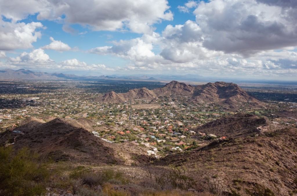 aerial view of cities near scottsdale