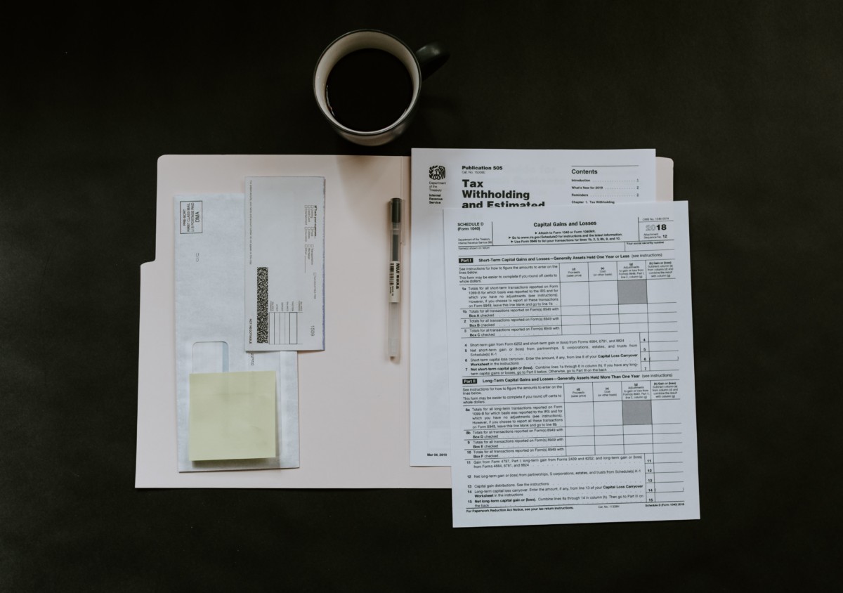 [property tax forms sitting on a desk