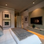 Bedroom with luxurious finishes
