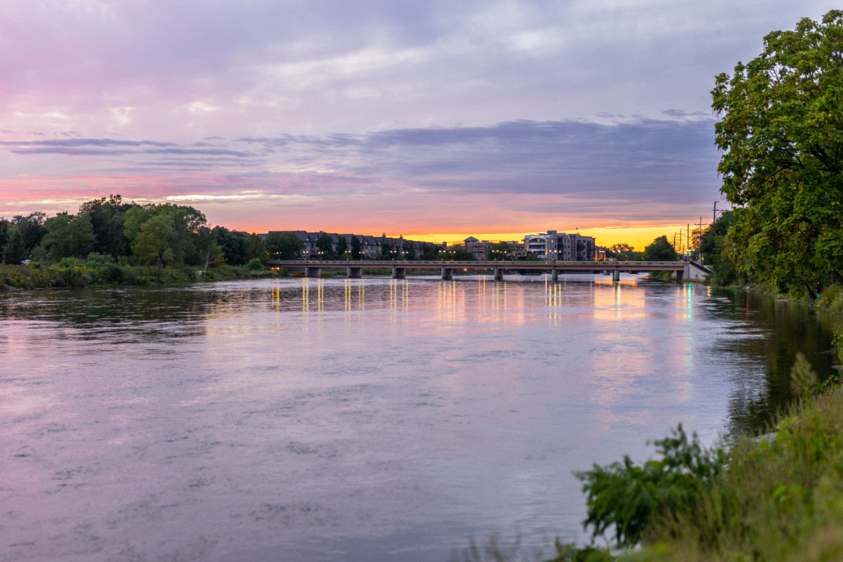Fox River astatine  sunset