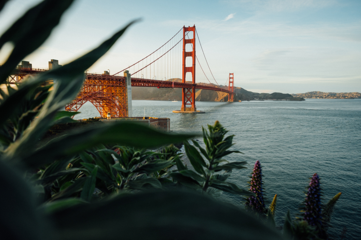 The Golden Gate Bridge facing Marin