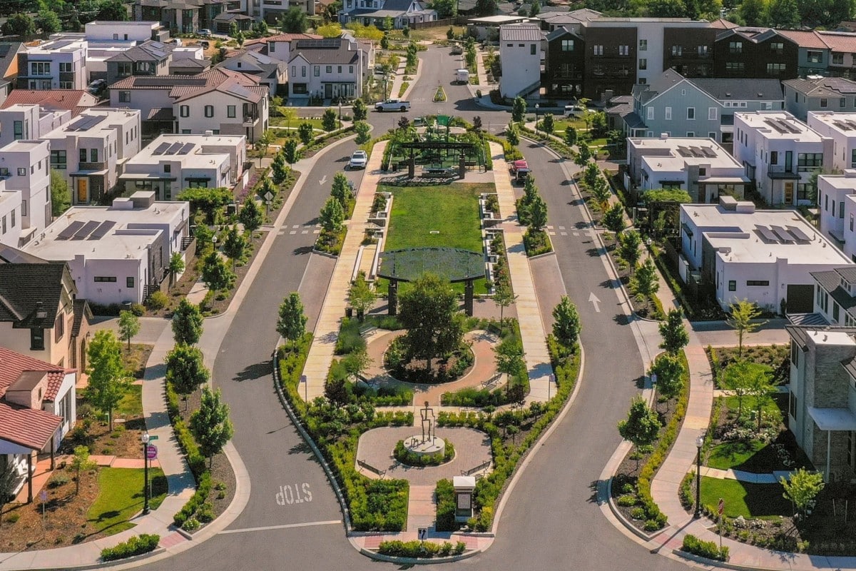 aerial neighborhood view