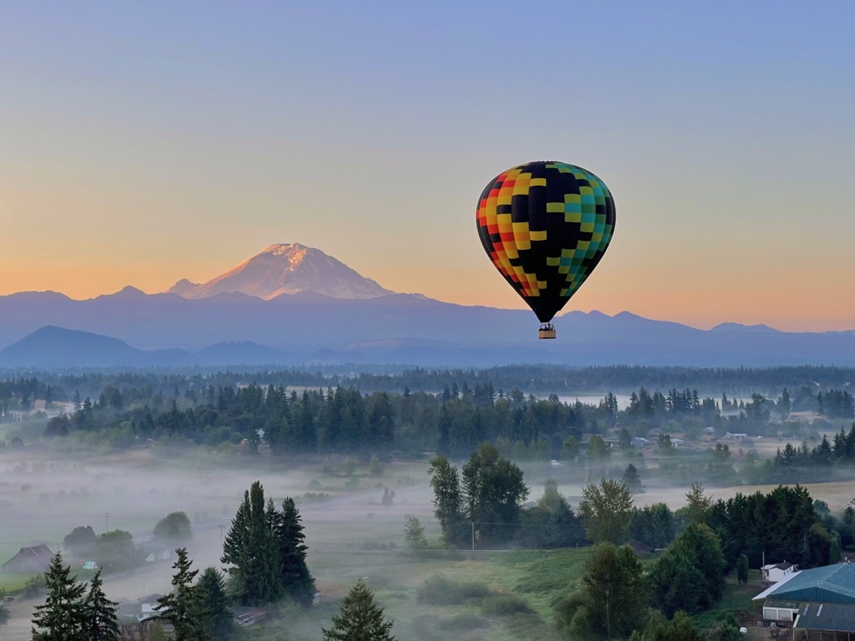 Views in Seattle from a Hot Air Balloon