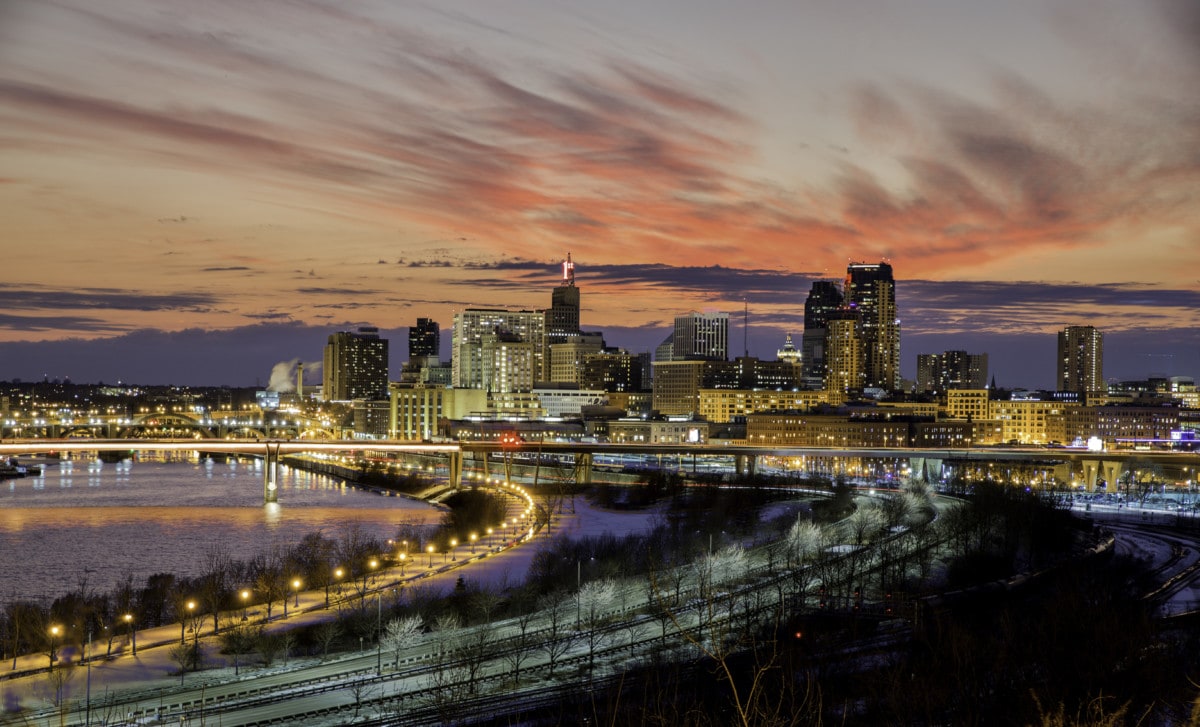 Saint Paul, MN Skyline at Dusk