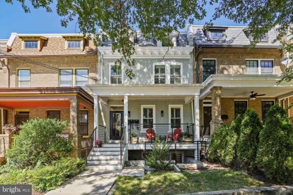 White brick townhouse for sale in Petworth