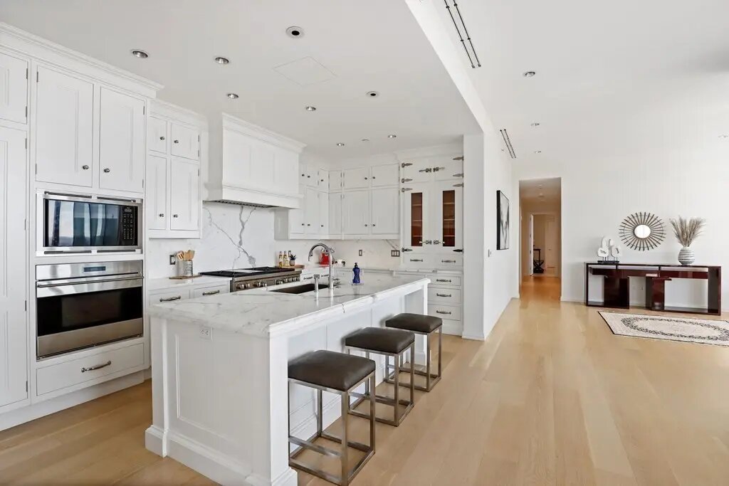 bright white modern kitchen inn boston penthouse