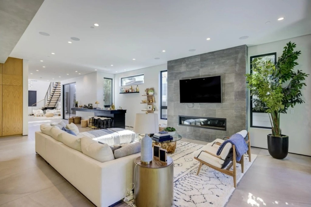 modern open concept living room
