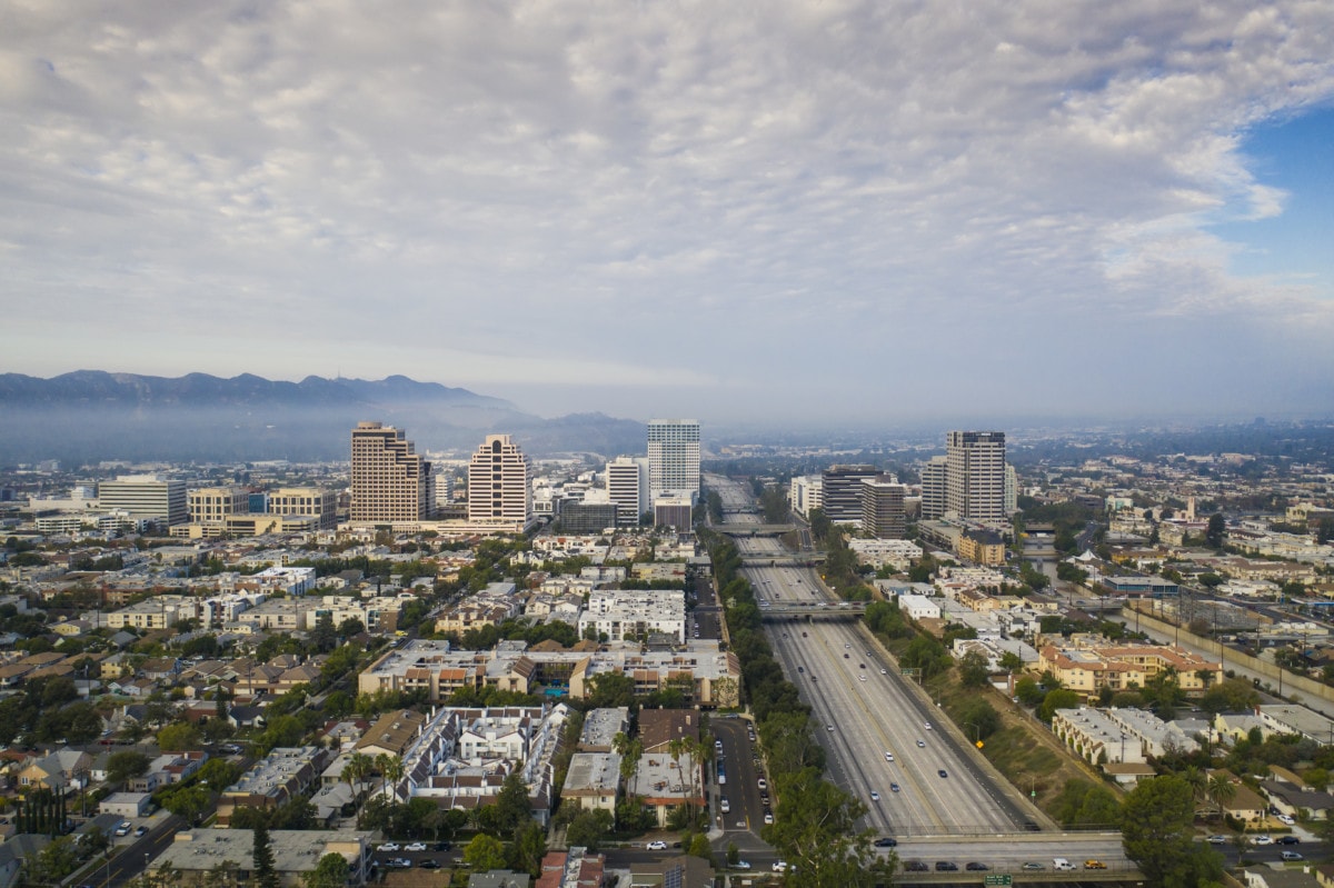 view of downtown glendale california on a cloudy day_getty