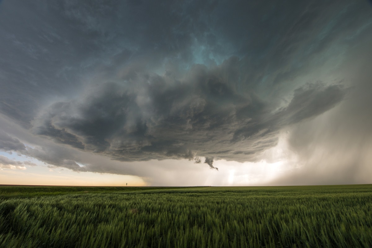 Supercell Storm ใน Great Plains, Tornado Alley, USA
